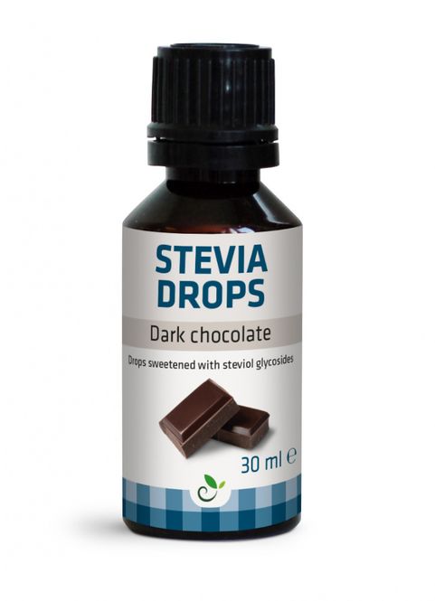 Hovedbilde Stevia drops Dark Chocolate, ...